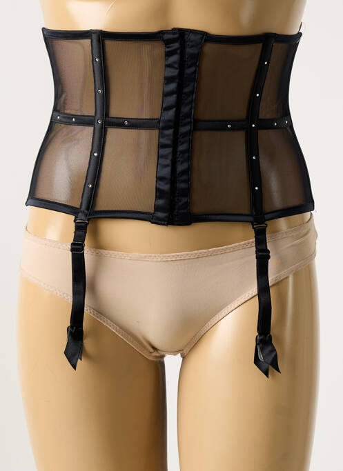 Corset/Jartieră negru IMPLICITE femeie