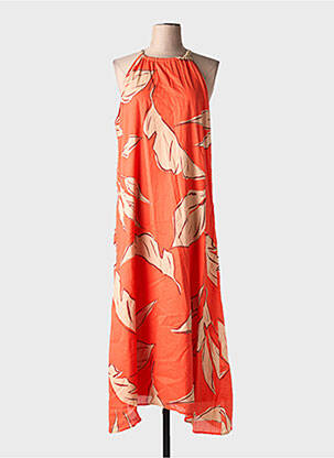 Rochie lungă portocaliu GRACE & MILA femeie