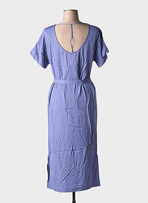Rochie midi mâneci scurte mâneci scurte albastru CKS femeie