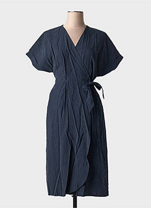 Rochie midi mâneci scurte mâneci scurte albastru CHERRY PARIS femeie
