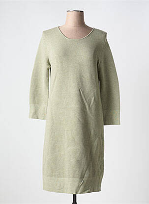 Rochie pulover croială dreaptă mâneci lungi verde YAYA femeie