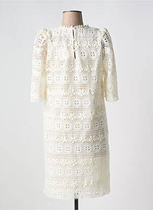Rochie scurtă mâneci 3/4 mâneci 3/4 alb LA PETITE ETOILE femeie