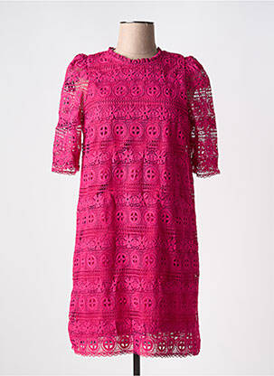 Rochie scurtă mâneci 3/4 mâneci 3/4 roz LA PETITE ETOILE femeie