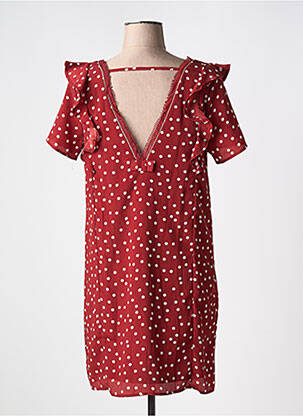 Rochie scurtă mâneci scurte mâneci scurte maro CHERRY PARIS femeie