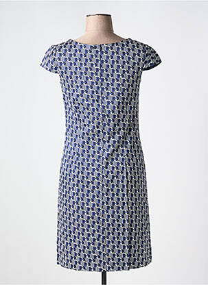 Rochie midi imprimeu fantezie mâneci scurte albastru MEXX femeie