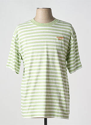 Tricou croială cambrată mâneci scurte verde CLOSED bărbat