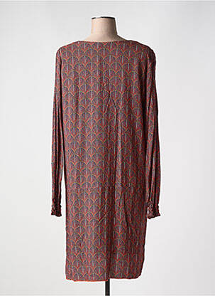 Rochie midi croială fluidă mâneci lungi portocalie THALASSA femeie