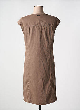 Rochie midi mâneci scurte mâneci scurte maro AGATHE & LOUISE femeie
