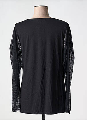 Top elasticitate mâneci lungi negru COTTON BROTHERS femeie