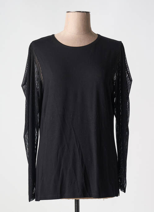 Top elasticitate mâneci lungi negru COTTON BROTHERS femme