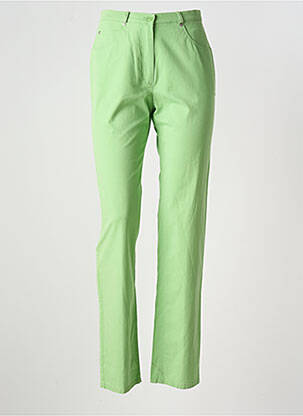 Pantalon slim țesătură poplin mărime normală verde BASLER femeie