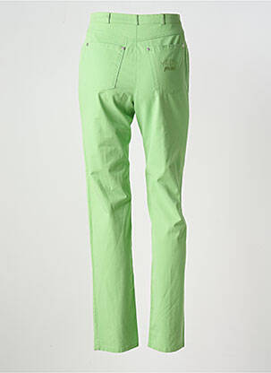 Pantalon slim țesătură poplin mărime normală verde BASLER femeie