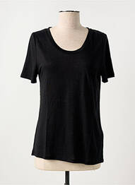 Tricou elasticitate mâneci scurte negru ALLUDE femme