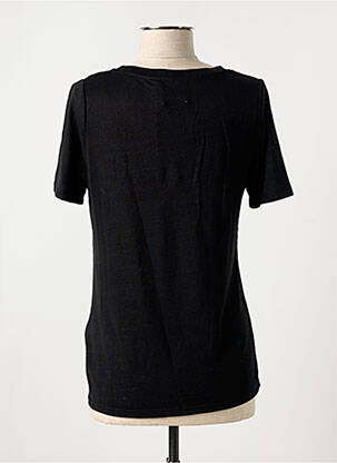 Tricou elasticitate mâneci scurte negru ALLUDE femeie
