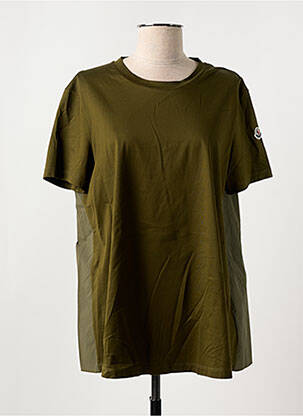 Tricou croială dreaptă mâneci scurte verde MONCLER femeie