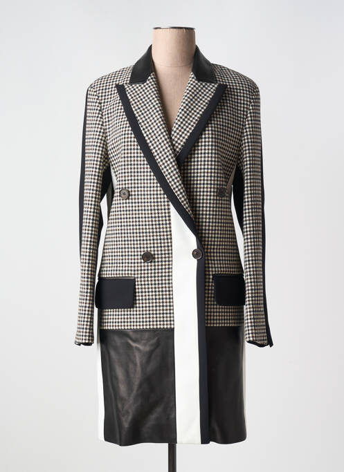 Palton lung croială cambrată fără glugă negru BARBARA BUI femme