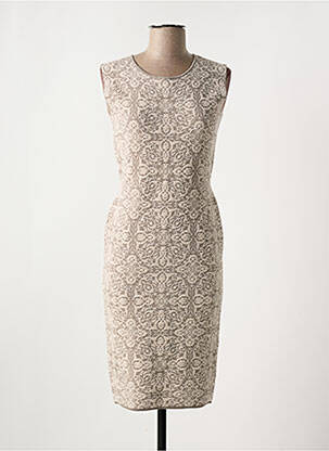Rochie midi fără mâneci fără mâneci bej D.EXTERIOR femeie