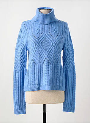Pulover cu guler înalt albastru BARBARA BUI femeie