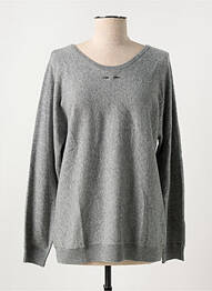 Pulover guler rotund mâneci lungi gri BARBARA BUI femme