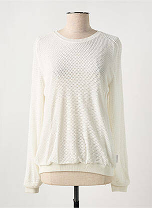 Pulover alb MONCLER femeie