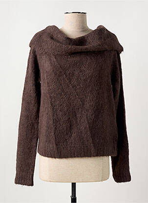 Pulover cu guler înalt maro BA&SH femeie