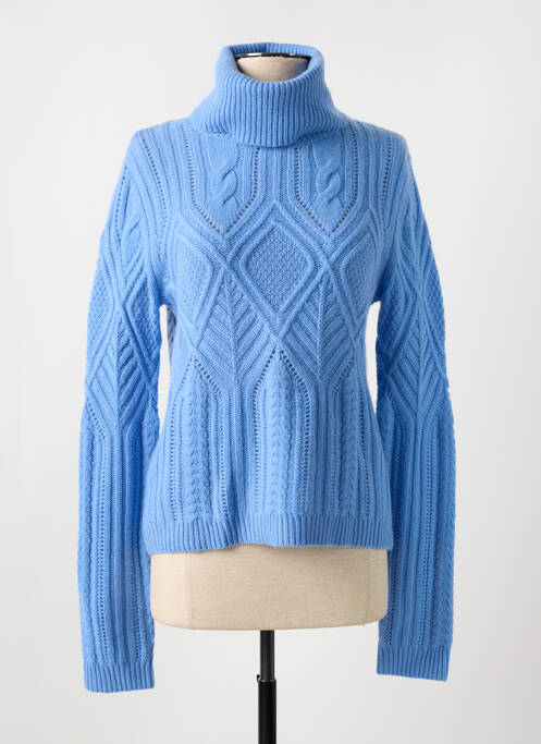 Pulover cu guler înalt albastru BARBARA BUI femeie