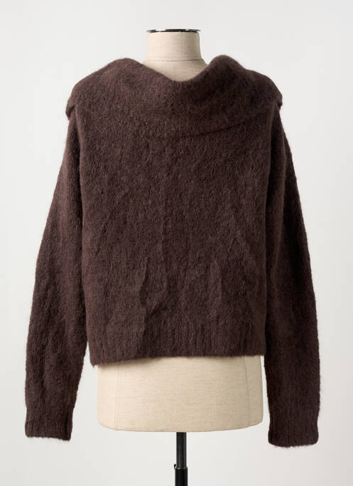 Pulover cu guler înalt maro BA&SH femeie