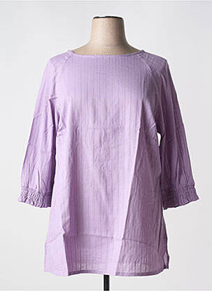 Tunică mâneci lungi țesătură crep violet SHEEGO femeie