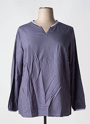 Bluză țesătură poplin mâneci lungi violet SHEEGO femeie