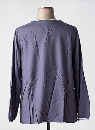 Bluză țesătură poplin mâneci lungi violet SHEEGO femeie