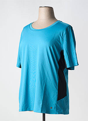 Tricou croială dreaptă mâneci scurte albastru SHEEGO femeie