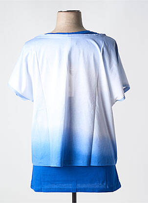 Tricou elasticitate mâneci scurte albastru SHEEGO femeie
