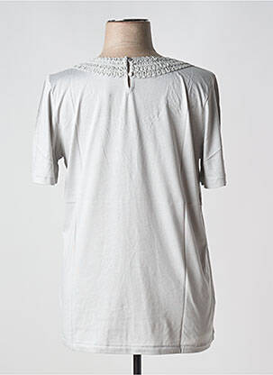 Tricou guler în v mâneci scurte gri SHEEGO femeie