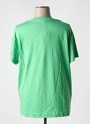 Tricou croială dreaptă mâneci scurte verde TRIANGLE femeie