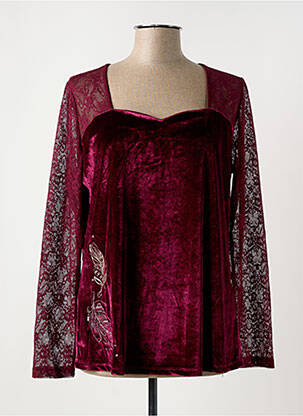 Top guler pătrat mâneci lungi violet SHEEGO femeie