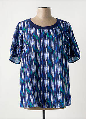 Tricou imprimeu fantezie mâneci scurte albastru SHEEGO femeie