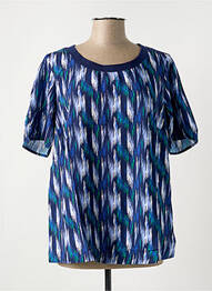 Tricou imprimeu fantezie mâneci scurte albastru SHEEGO femme