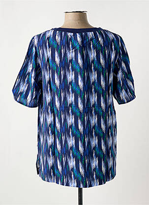 Tricou imprimeu fantezie mâneci scurte albastru SHEEGO femeie