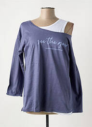 Tricou mâneci 3/4 mâneci 3/4 albastru SHEEGO femme