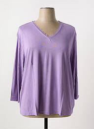 Tricou mâneci 3/4 mâneci 3/4 violet SHEEGO femme