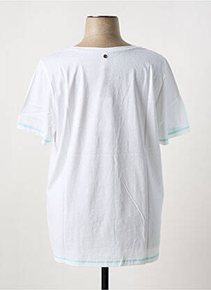Tricou serigrafie flockată mâneci scurte alb SHEEGO femeie