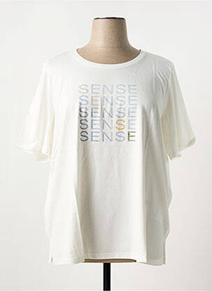 Tricou alb TRIANGLE femeie