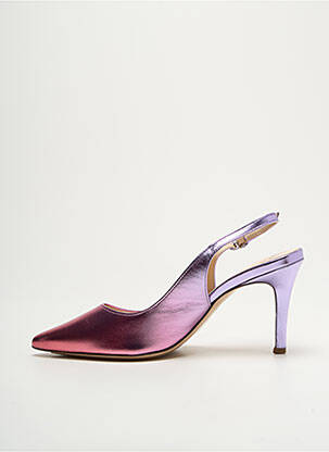 Pantofi cu toc țesătură satinată toc de 7 la 9 cm violet HOGL femeie
