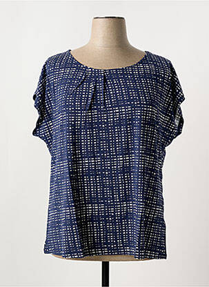 Tricou croială dreaptă mâneci scurte albastru SHEEGO femeie