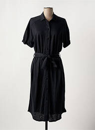 Rochie midi mâneci scurte mâneci scurte negru MAJESTIC FILATURES femme