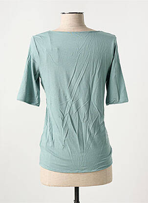 Tricou guler în v mâneci scurte verde MAJESTIC FILATURES femeie