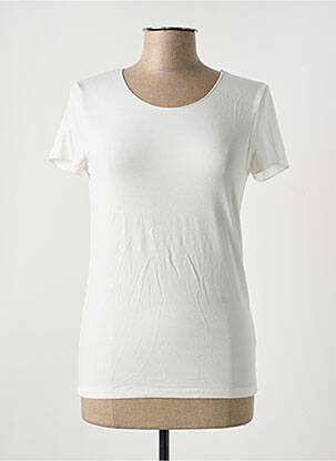 Tricou elasticitate mâneci scurte alb MAJESTIC FILATURES femeie
