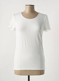Tricou elasticitate mâneci scurte alb MAJESTIC FILATURES femme