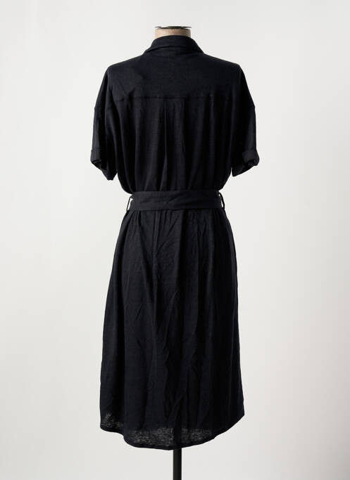 Rochie midi negru MAJESTIC FILATURES femeie