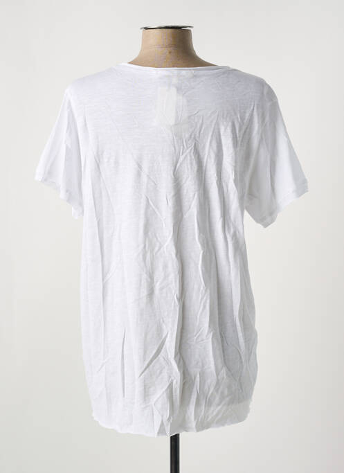 Tricou serigrafie flockată mâneci scurte alb STORIATIPIC femme